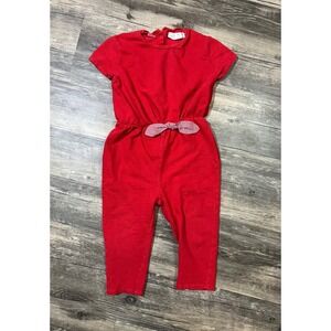 Zara Baby Girl Romper in Red 18/24 months